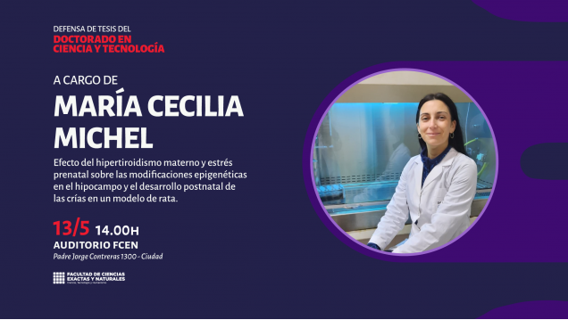 imagen Defensa de Tesis del Doctorado en Ciencia y Tecnología a cargo de María Cecilia Michel