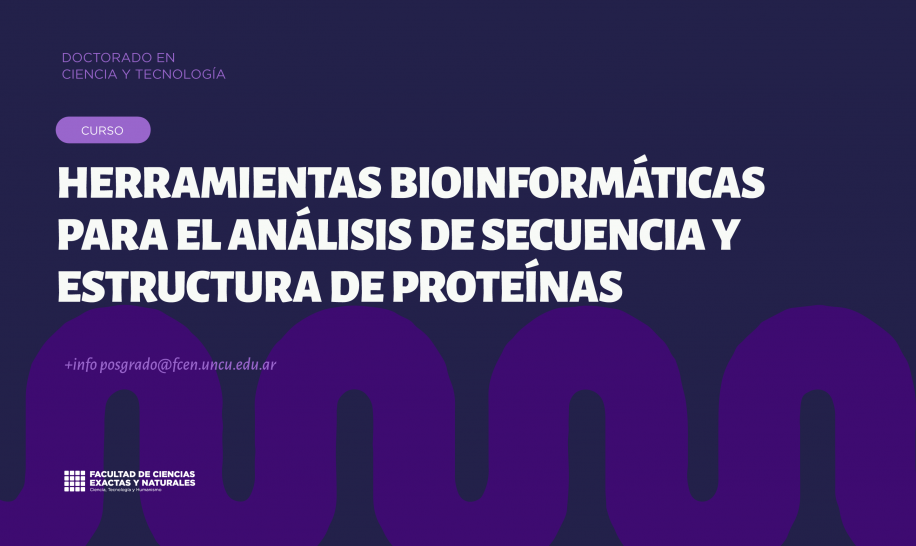 imagen Inscripciones abiertas para el curso de posgrado "Herramientas bioinformáticas para el análisis de secuencia y estructura de proteínas"