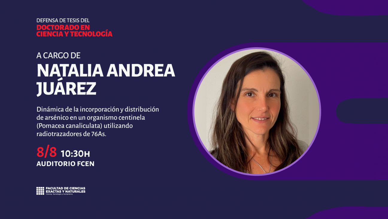 imagen Defensa de Tesis del Doctorado en Ciencia y Tecnología a cargo de Natalia Andrea Juarez