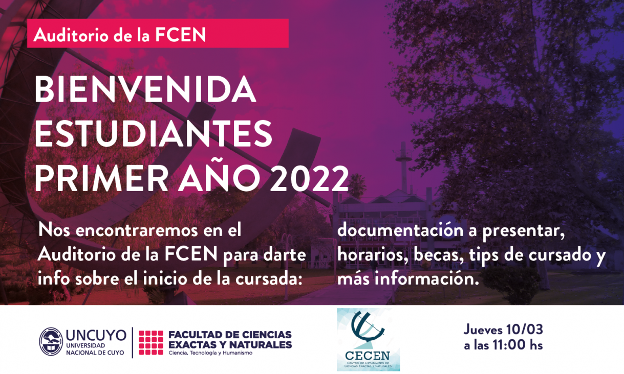 imagen Bienvenida estudiantes primer año 2022