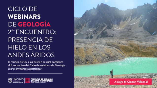 imagen Ciclo de Webinarios de Geología, segunda charla: "Presencia de hielo en los Andes Áridos"