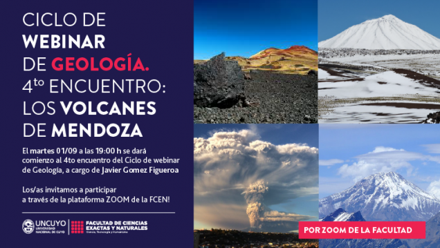 imagen El Ciclo de Webinarios de Geología cierra con la charla "Los volcanes de Mendoza"