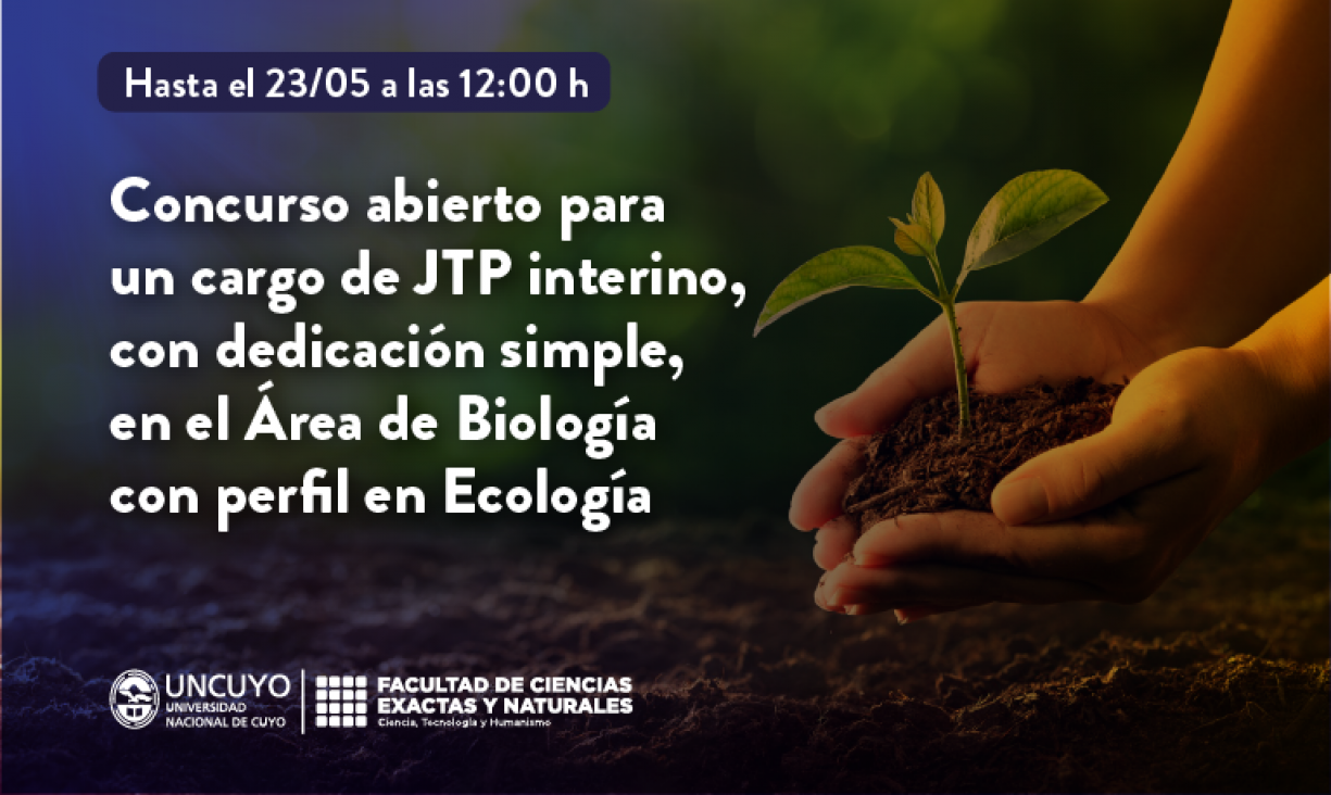 imagen Concurso abierto para Jefe de Trabajos Prácticos, área Biología con perfil en Ecología