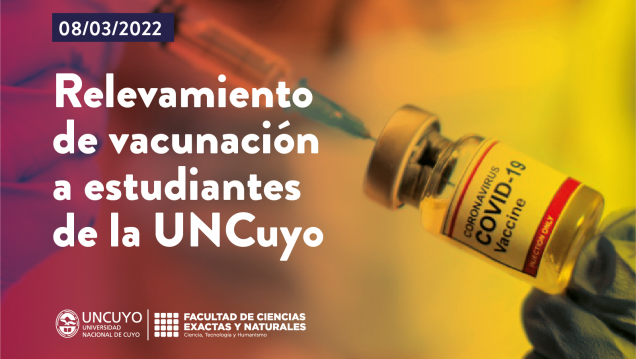 imagen Invitan a estudiantes de la UNCUYO a participar de relevamiento sobre vacunación contra el COVID-19