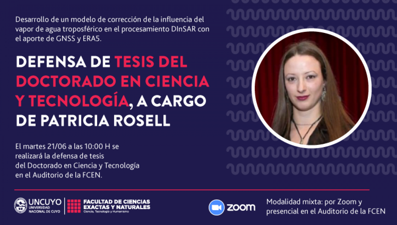 imagen Defensa de Tesis del Doctorado en Ciencia y Tecnología de Patricia Rosell