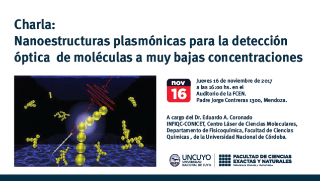 imagen Charla: Nanoestructuras plasmónicas para la detección óptica  de moléculas a muy bajas concentraciones