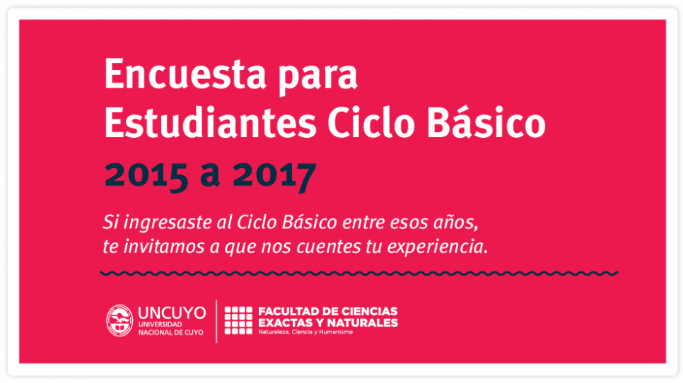imagen Encuesta para estudiantes Ciclo Básico 2015 / 2017