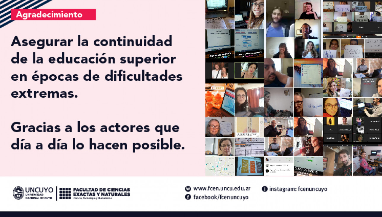 imagen Asegurar la continuidad de la educación superior en épocas de dificultades extremas. Gracias a los actores que día a día lo hacen posible