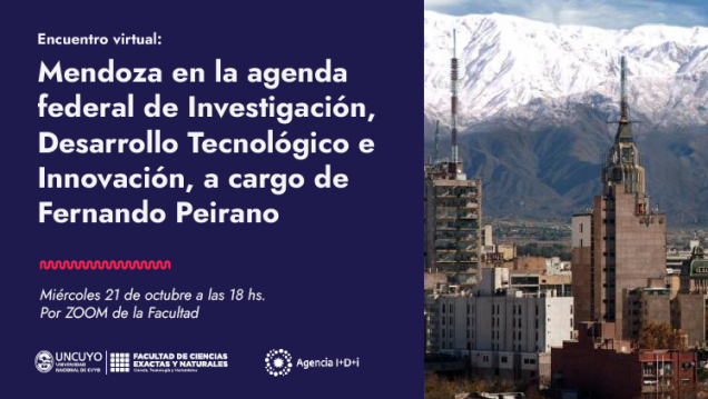 imagen Encuentro virtual: Mendoza en la agenda federal de Investigación, Desarrollo Tecnológico e Innovación