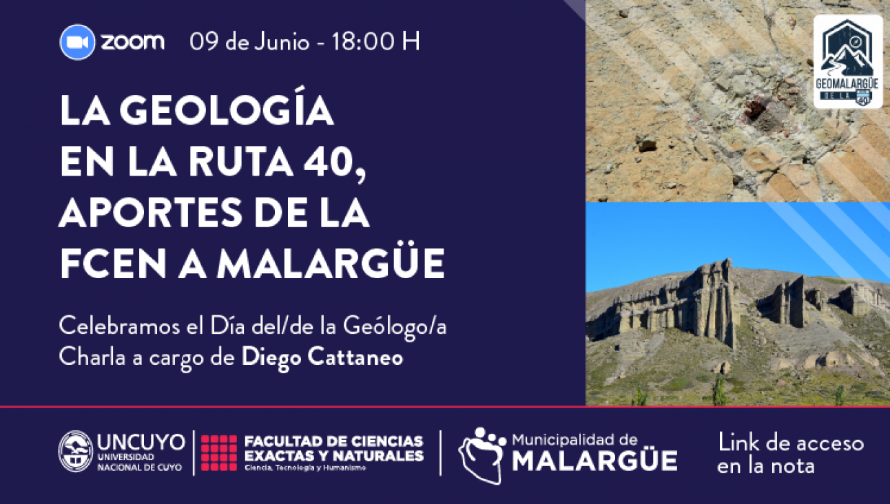 imagen Charla La Geología de la Ruta 40, un aporte de la FCEN en Malargüe