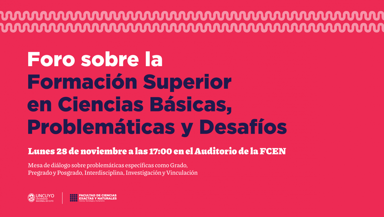 imagen Mesa de Diálogo sobre "Formación Superior en Ciencias Básicas, Problemáticas y Desafíos", el próximo 28 de noviembre en el Auditorio