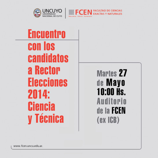 imagen Encuentro con los candidatos a Rector Elecciones 2014: Ciencia y Técnica