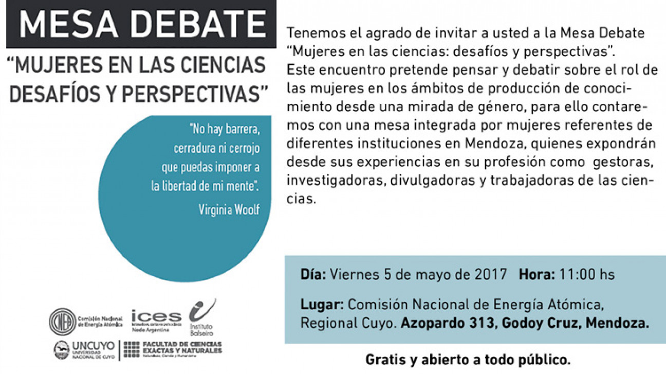 imagen Mesa Debate Mujeres en las Ciencias: desafíos y perspectivas