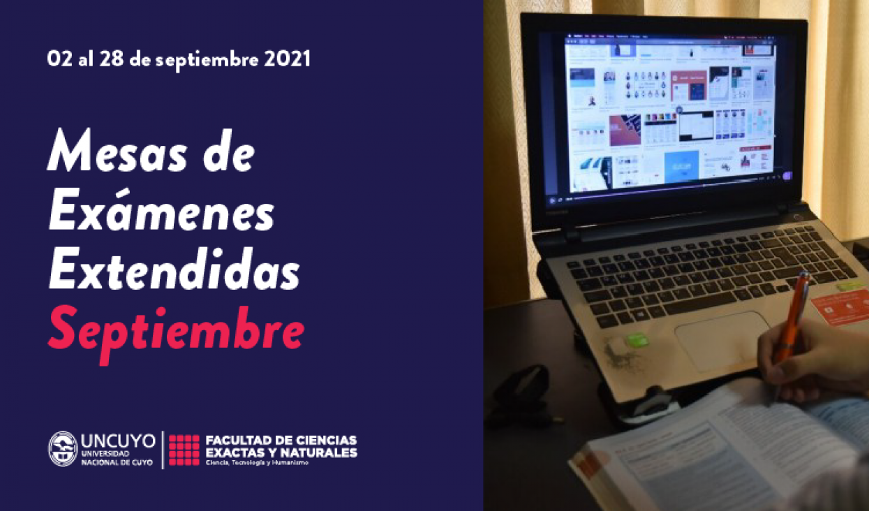 imagen Mesas de examen extendidas: Septiembre 2021