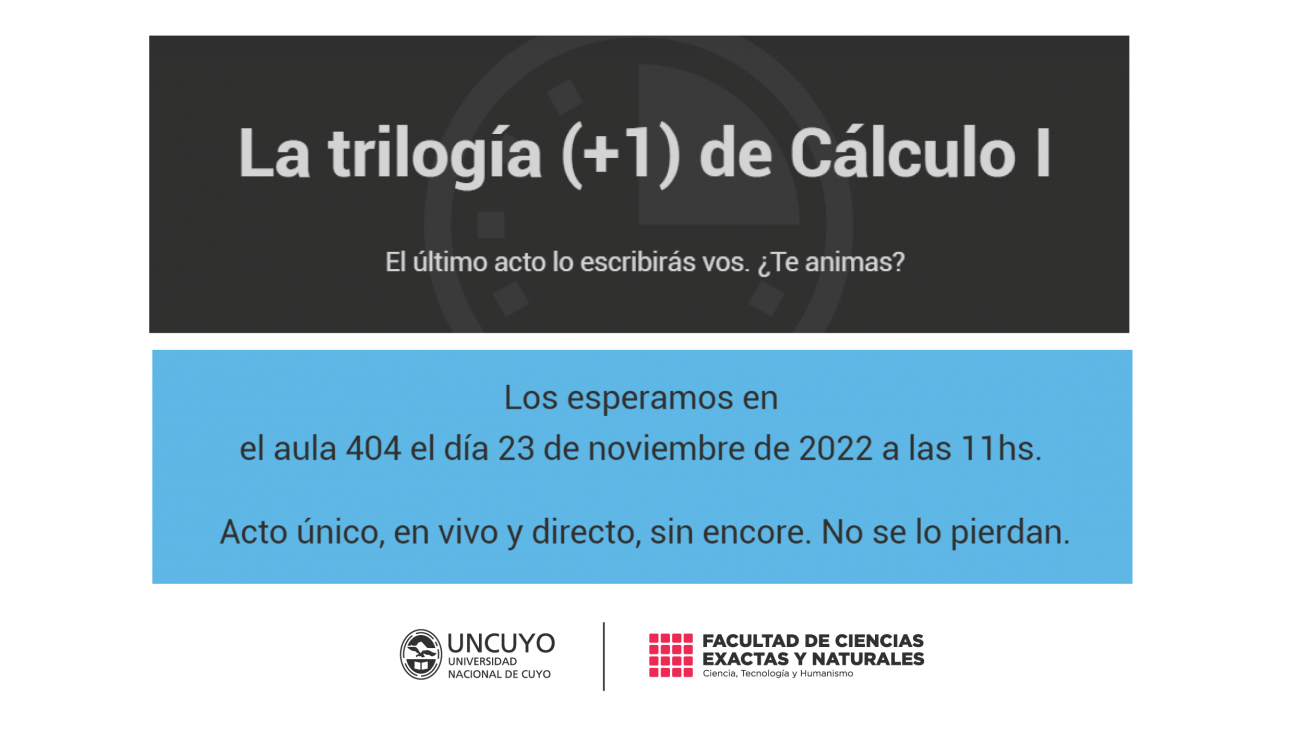 imagen Charla- Taller "La trilogía (+1) de Cálculo"