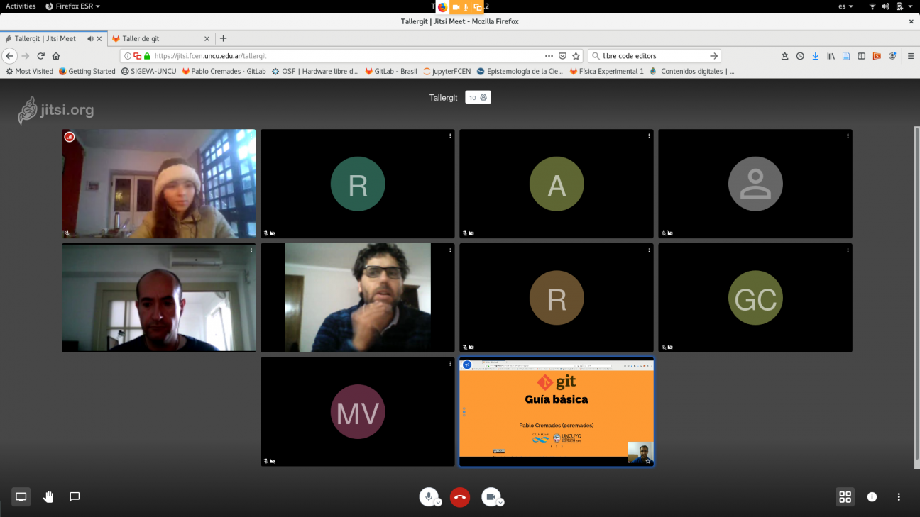 imagen Se realizó el Primer Taller Virtual GIT en el marco de los Proyectos de Investigación FCEN-ICB