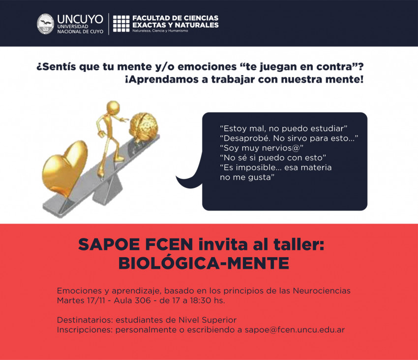 imagen Taller Biológica-mente. SAPOE FCEN