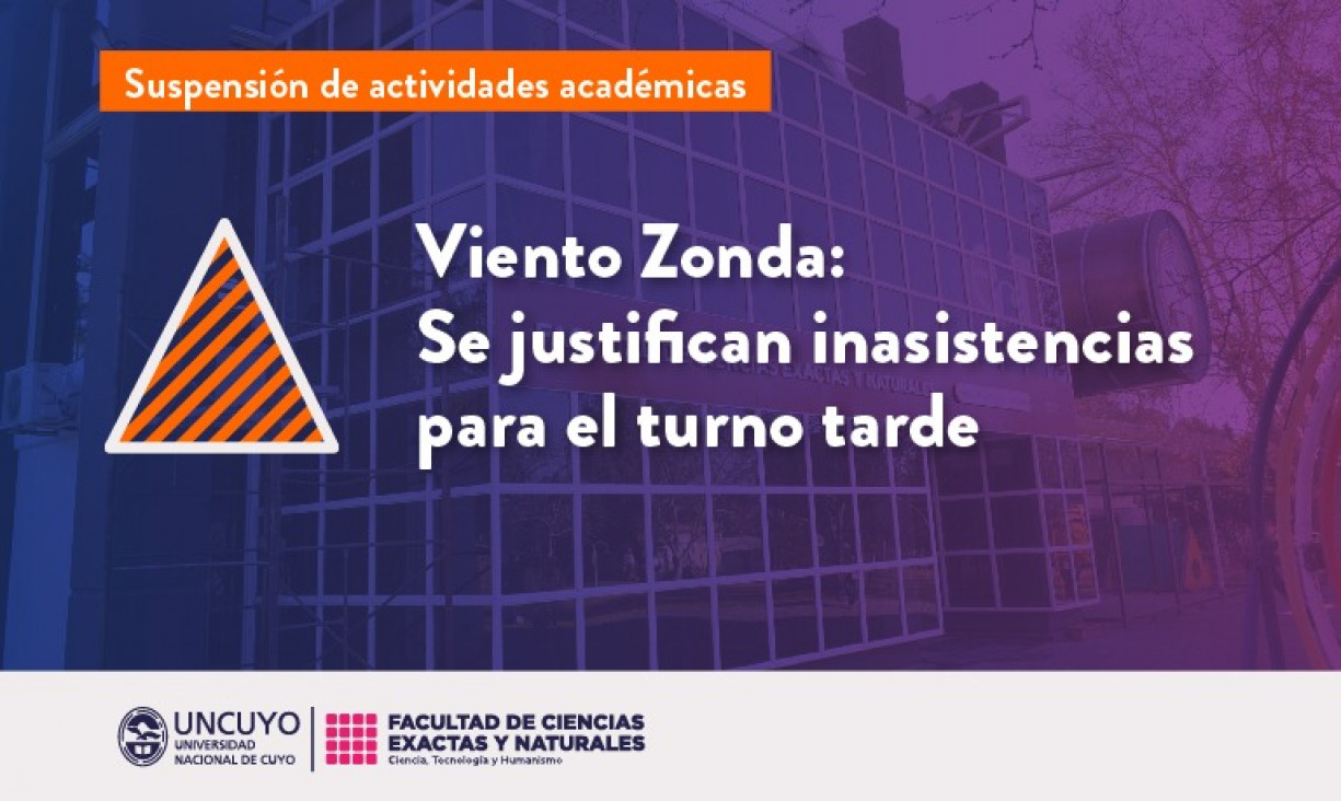 imagen Viento Zonda: la Facultad permanecerá abierta