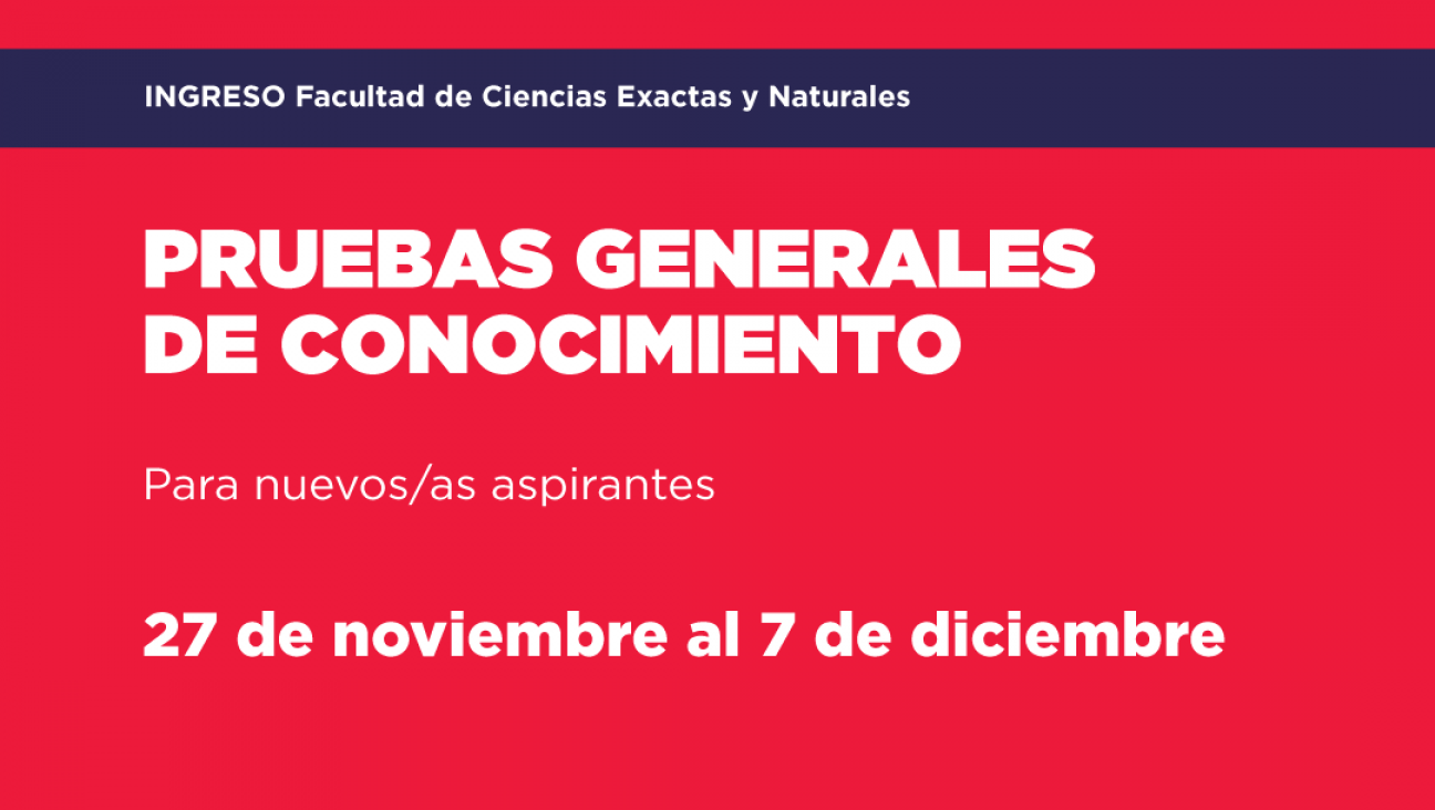 imagen Inscripciones abiertas a Pruebas Generales de Conocimiento para nuevos aspirantes al Ingreso del segundo semestre 2024